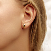 Amora Mini Earrings Gold-Tone Heart Stud Earrings